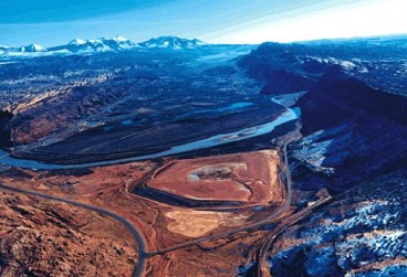 Atlas tailings pit along the Colorado River near Moab